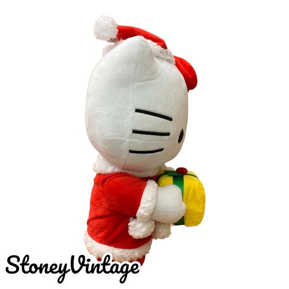 Sanrio Hello Kitty CHRISTMAS GREETER 20” Miss Santa Suit with Gift Present - Picture 6 of 9
